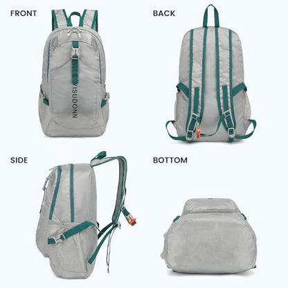Hiking Backpack, 30L Lightweight Camping Water Resistant Large Hiking Bag Outdoor Travel Daypack for Men Wome - color: Grey