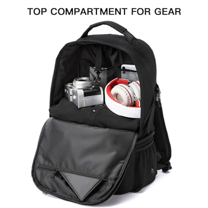 TUGUAN Insulated Cooler Backpack 38 Cans Double Deck Leakproof Lightweight Soft Lunch Backpack Small Cooler Bag Beach Picnic - color: 8901-black