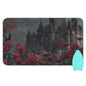 Castle Bats Rose Halloween Ironing Mat for Table top Portable Ironing Pad Blanket for Washer Dryer Countertop Travel - color: Castle Bats Rose Halloween