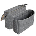 Felt Tote Bag organizer with Zipper Small Purse Organizer Insert With 2 Packs fits NeoNoe Series,Grey | With Zipper, Purse Organizer Insert, 2 Packs, Fits NeoNoe Series - color: Grey