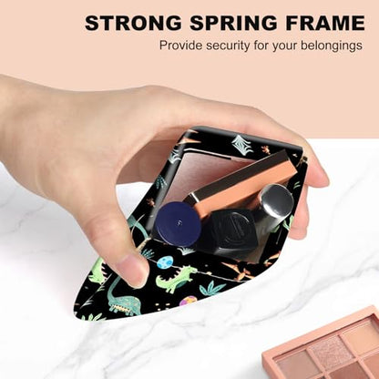 2Pcs PU Leather Small Squeeze Coin Purse Pouch Mini coin Bag Unique And Cute Wallet Cosmetic Bags Change Bag For Women Girls Men Small Dinosaur - color: Small Dinosaur