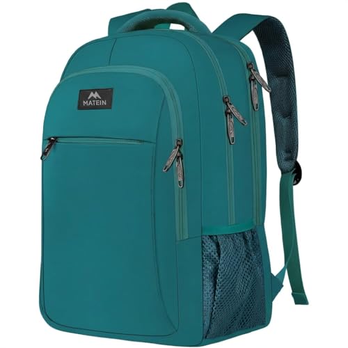 MATEIN Slim Laptop Backpack, Anti Theft 15.6 inch Computer Travel Backpack for Work Underseat Personal Item, Sturdy Water Resistant Daily Rucksack Bag Gifts for Men & Women, Peacock Blue - color: Peacock Blue, size: 15.6 Inch