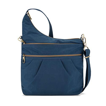 Travelon Anti-Theft Signature 3 Compartment Crossbody Bag - color: Ocean
