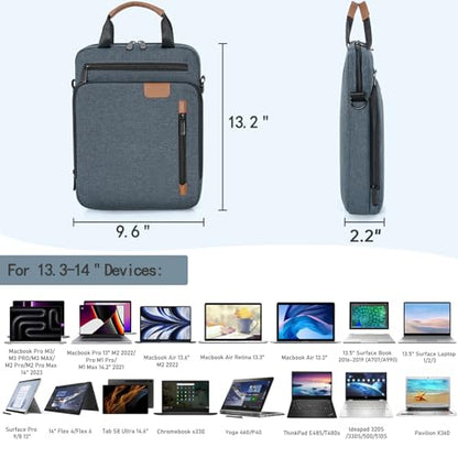 13.3-14 Inch Laptop Sleeve Bag, Padded Carrying Case for New MacBook Neo 13" (A18 Pro), MacBook Pro 14" M5/M4/M3/M2 14" /13", MacBook Air 13.6"/14" M5/M4/M3/M2 2026-2022, Surface Pro AI PC/9/8 13" - color: Blue, size: 13.3-14 Inch