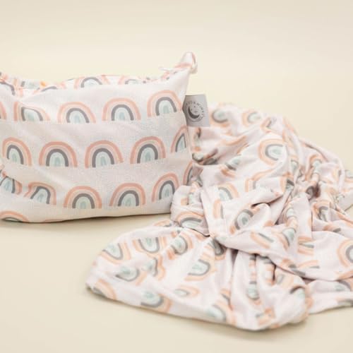 Beddy's Kids Travel Blanket for Airplane or Car, Packable with Portable Carrying Case Bag, Super Soft & Cozy Dual-Sided Lightweight Blanket, Perfect for Travelers, Road Trips and Camping - color: Light Purple