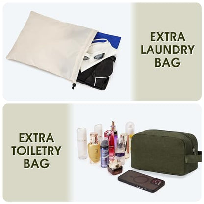 For Spirit Airlines Personal Item Bag Underseat Carry On Bag with Wet Pocket & Shoe Compartment & USB Charging Port - color: Dark Green