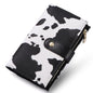 yiijay Wallet Women RFID Blocking Multi Cards Wallet Credit Card Holder for Women Large Capacity Lady Leather Trifold Travel Wallet with Pen Holder - color: 2Cow Print Black