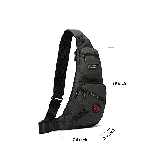 NICGID Sling Bag Chest Shoulder Backpack Crossbody Bags Casual Daypack for Men Women - color: Black-1