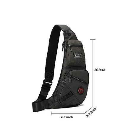 NICGID Sling Bag Chest Shoulder Backpack Crossbody Bags Casual Daypack for Men Women - color: Black-1