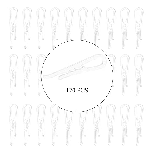 HAHIYO 2 inches/50mm 120Pcs Clear Plastic U Shape Alligator Clips Clothespins Garment Shirt Folding Clips with Teeth for Sewing Room Folding Board Sock Tie Pant Securing Fabric to Comic Book Board - size: Clear - 2.0 inches - 120 Count - With Teeth