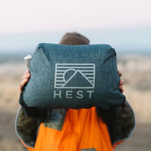 HEST Camp Pillow (Medium) - Temperature Resilient Memory Foam - Essential for Camping, Backpacking, and Outdoor Adventures - Compact Packable Travel Pillow - 15" L x 22" W - style: Camp Pillow - Medium
