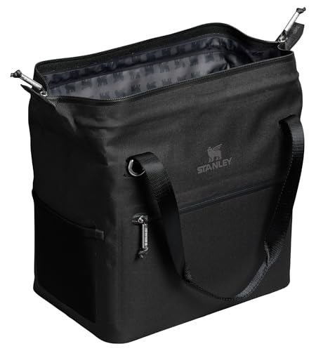 Stanley All Day Julienne Soft Cooler Bag and Lunch Box | Insulated Travel Bag with Zipper | BPA-Free - color: Black, style: Midi