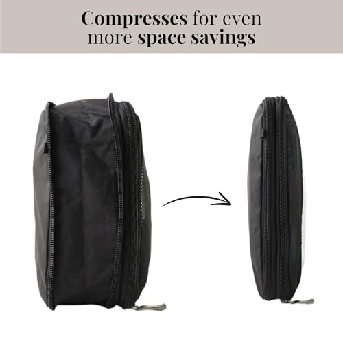 Baggallini Compression Cube 3-piece set - Lightweight Compression Packing Cubes for Travel - color: French Navy