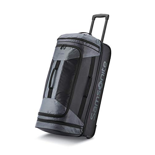 Samsonite Andante 2 Wheeled Duffel Bag – 28-Inch Durable Rolling Luggage with Inline Skate Wheels, Push-Button Handle & Spacious Compartments – Travel-Friendly and Lightweight - Riverrock/Black - color: Riverrock/Black, size: 28-Inch
