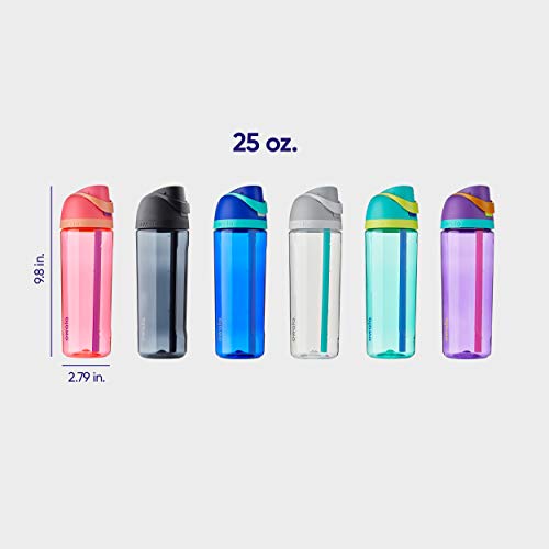 Owala FreeSip Clear Tritan Plastic Water Bottle with Straw, BPA-Free Sports Water Bottle, Great for Travel, 25 Oz, Shy Marshmallow - color: Shy Marshmallow