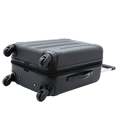 Travelers Club Chicago Hardside Expandable Spinner Luggage, Black, 5 Piece Set - color: Black, size: 5 Piece Set