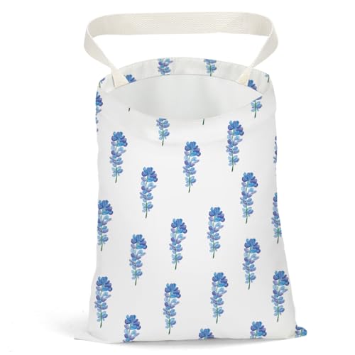 Car Trash Bag Car Garbage Bag Hanging Cars Trash Can Spring Decor Waterproof Cars Back Seat Organizer for Vehicle Travelling Swimming Camping Blue Flower Decor - color: Flower 08