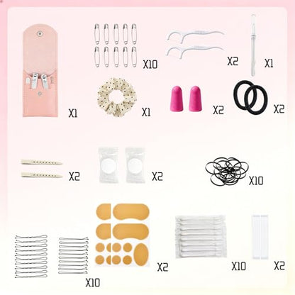 80+ Piece Wedding Emergency Kit for Brides Ultimate Wedding Essentials and Bridal Shower Gifts Portable Cosmetic Case for Travel and Stuff