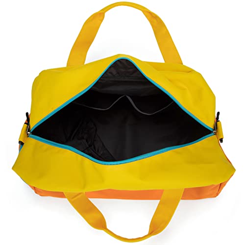 Kids Duffle Bag for Boys or Girls, Fit Sports Practice, or Overnight Travel Weekend (Orange) - color: Orange
