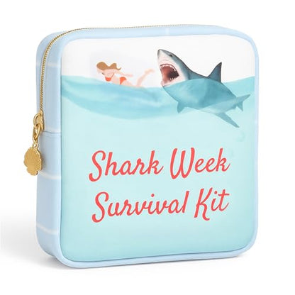Period Pouch – Compact, Stylish, Discreet Period Bag For School with Waterproof Lining Fits Pads & Tampons, Cute Pad Bag for Teens, Travel, School, Girls Period Kit - color: Blue