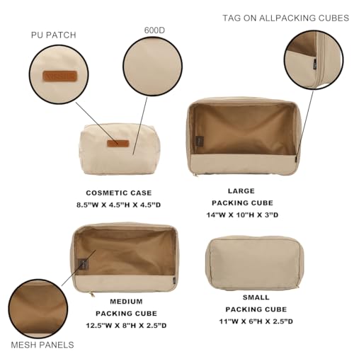 Bioworld Viggio 8-Piece Packing Cube Brown Luggage Set - style: Viggio 8-pc Brown