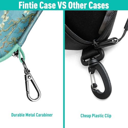 FINTIE Sunglasses Case, Hard EVA Shell Shockproof Sport Glasses Case with Metal Carabiner Travel Zipper Eyeglasses Holder - color: Z-blossom