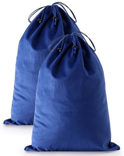 FantasyLife Shoe Bags for Travel, Washable Dust Bags for Storage & Packing, Flannel Shoe Pouch with Drawstring Closure for Purses, Handbags, Shoes & Toys (2, Palace Blue, 17.3"x12.6") - color: Palace Blue, size: 17.3"x12.6"