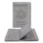 Melsbrinna RFID Passport Holder for Travel, Unisex Adults, Grey, PU Leather, RFID Protected, Passport Cover - color: Grey1