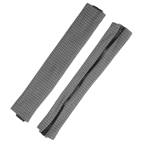 PATIKIL 22x4.3 in Office Chair Armrest Covers, 1 Pair Office Chair Arm Covers Long Computer Chairs Arm Rest Cover with Zipper Removable Rest Slipcover Hand Rest Protector, Dark Gray - color: Dark Gray, size: 22"