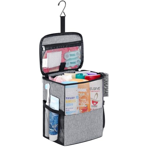Lifewit Shower Bag Mesh Shower Caddy Portable College Dorm Room Essentials Tote Bag for Bathroom, Gym, Travel, Camping Quick Dry Hanging Shower Organizer Basket Toiletry Bag, Medium, Grey - color: Grey, size: M(8.3"L x 5.9"W x 9.8"H)
