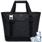 Soft Sided Cooler Tote Bag – Waterproof Leakproof Insulated Dry Bag Cooler with Zipper Top, Collapsible Beach, Pool, Boat, Grocery Cooler (20 or 36 Cans) - color: Black
