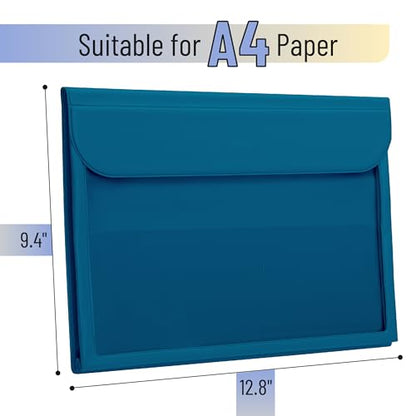 Mr. Pen- File Folder, Blue Plastic File Folders Letter Size, Document Folder - color: Blue