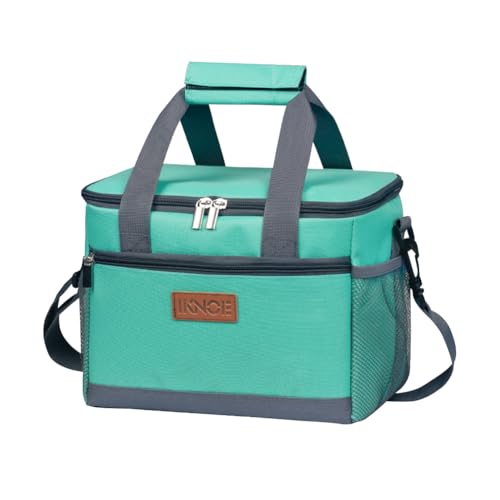 iknoe Insulated Lunch Bag, Foldable 8.5L Cooler Bag for Men & Women, Leakproof Thermal Design, Great for Office, Picnic, Travel, Lunch Box,Mint Green - color: Mint Green, size: Medium