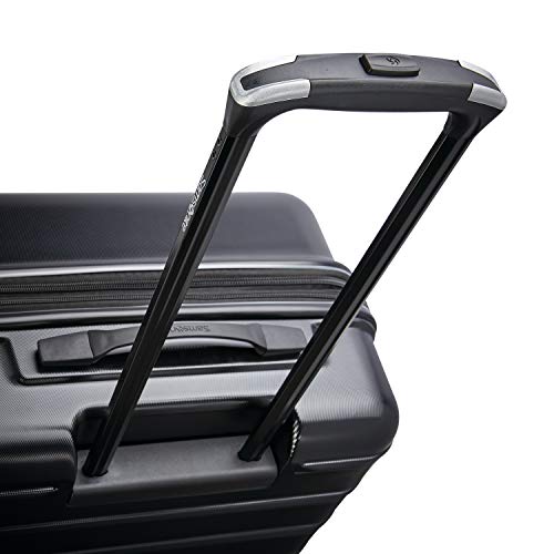 Samsonite Omni 2 24-Inch Medium Checked Hardside Luggage with 360° Spinner Wheels - Scratch Resistant Hardshell - TSA Lock - Expandable Polycarbonate Shell for Lightweight Travel - Midnight Black - color: Midnight Black, size: Checked-Medium Spinner