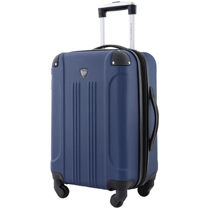 Travelers Club Chicago Hardside Expandable Spinner Luggage, Navy Blue, 22" Carry-On - color: Navy Blue, size: 22" Carry-On