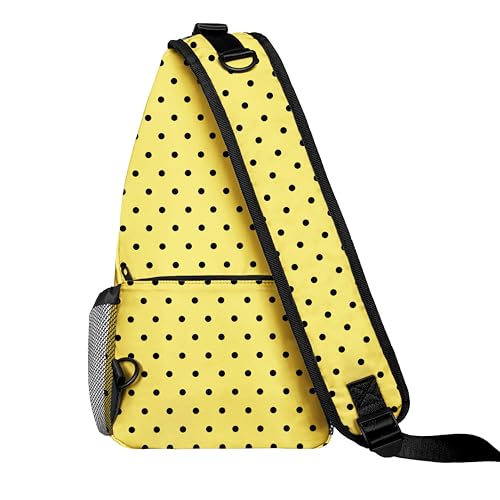 Yellow Dots Crossbody Sling Bag Men Women, Casual Shoulder Backpack, Chest Daypack Satchel for Hiking Travel - color: Color 10