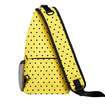 Yellow Dots Crossbody Sling Bag Men Women, Casual Shoulder Backpack, Chest Daypack Satchel for Hiking Travel - color: Color 10