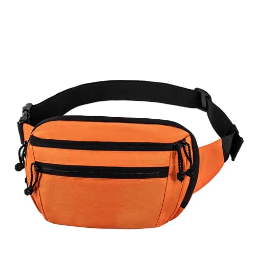 SHANGRI-LA Tactical Concealed Carry Fanny Pack for Men and Women, Low-Profile CCW Waist Bag, with Pistol Holster and Mag Holder, Multi-Use for Hiking, Travel, EDC - color: Orange-Regular