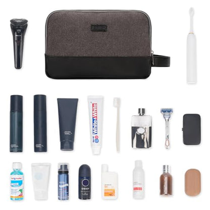 WANDF Travel Toiletry Bag for Men Large Toiletries Shaving Bag Water Resistant Hanging Dopp Kit Travel Accessories Bag for Women Men (Dark Grey) - color: Dark Grey