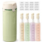 4 in 1 Travel Dispenser Bottles, 4 Pack 30ML/1 oz Refillable Toiletry Containers With Labels, Squeezable Shampoo Lotion Conditioner Cream Bottles, Leak Resistant Set (Green) - color: Green