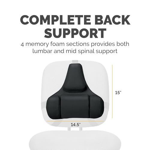 Fellowes Professional Series Back Support, Black (8037601) - size: True