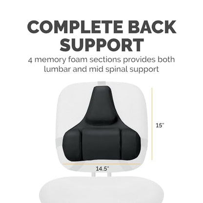 Fellowes Professional Series Back Support, Black (8037601) - size: True