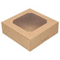 20 Pack Bakery Boxes with Window Small 6x6x2 inch for Cookie, Candy, Pastry, Brownie, Chiffon Cake, Tart, Pie, Waffle (Kraft Brown) - color: Kraft Brown