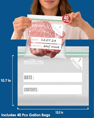 BEIDOU-PAC Combo Storage Zip Bags 350 Count, Resealable Variety Pack With Organizer, Reclosable Clear Plastic Snack, Sandwich, Quart, Gallon Assorted Size Bags - style: Zip | Variety Pack | 350 count