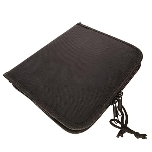 The Beadsmith Zippered Tool Pouch – 8” x 7” x 1.25” – 8 Bands – Made of Black Canvas – Use to Store and Transport Craft Pliers and Tools - color: Black, size: 8 Bands - Black