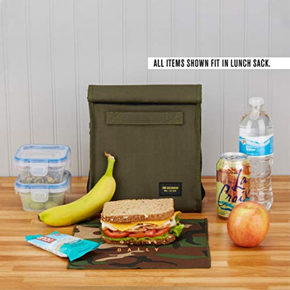 2nd Childhood Rolltop Lunch Bag for Work or School – Compact, Foldable & Low Profile Design – Insulated Reusable Bag with Handle – Slim, Durable & Stylish - 3.5L (Green) - color: Green