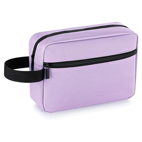 Elviros Travel Toiletry Bag for Women and Men,Lightweight Makeup Bag Hanging Dopp Kit with Shaving Compartment Cosmetic Organizer Small Tool Bag Travel Essentials,Gifts for Women(Lavender Purple) - color: Lavender Purple, size: Small