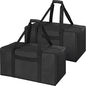 COOLBEBE 24" Sports Duffle Bag - 53L Travel Duffel Tote Bag with Upgrade Zipper Weekender Overnight, Sturdy & Water Resistant Camping duffle (2Pack Black) - size: 24” x 12” x 12” 2Pack