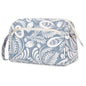 Narwey Women Makeup Bag Wide-open Make up Bag Travel Cosmetic Organizer Toiletry Bag for Cosmetics Toiletries Accessories (Blue Leaf) - color: Y-Blue Leaf