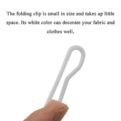 HAHIYO 1.4inch/35mm 200Pcs White Plastic U Shape Alligator Clip - Toothless Clothespin Fabric Clip Garment Shirt Folding Clip for Sewing Room Folding Sock Tie Pant Securing Fabric to Comic Board - size: White - 1.4 inches - 200 Count - Toothless